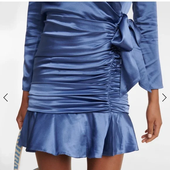 Veronica Beard Agatha Silk Satin Wrap Dress